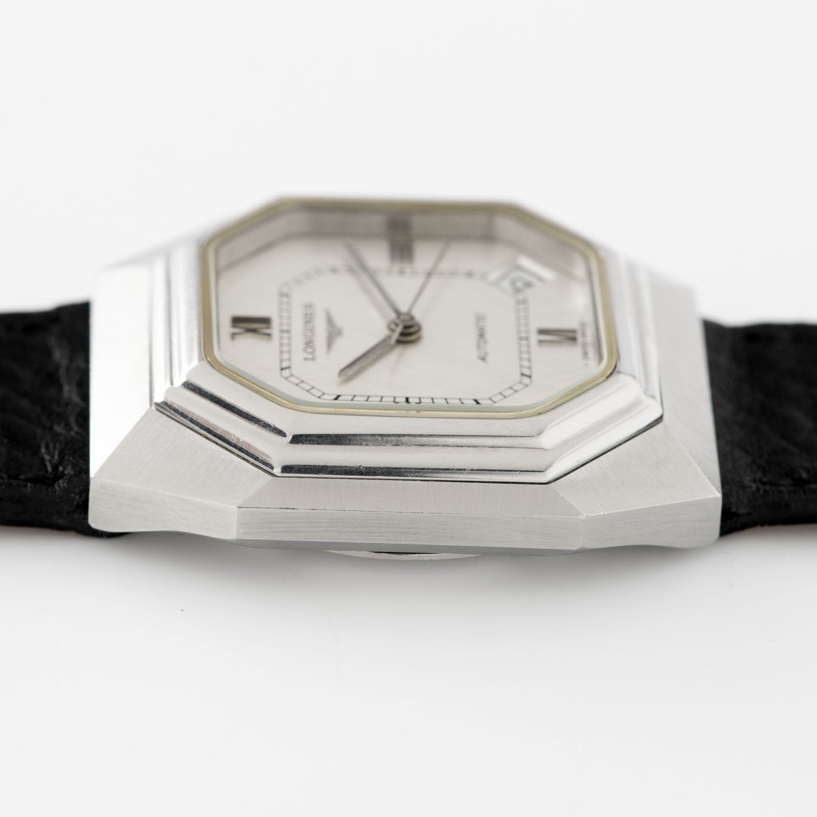 Longines Octagonal Dress Watch Linen Dial Reference 4817 