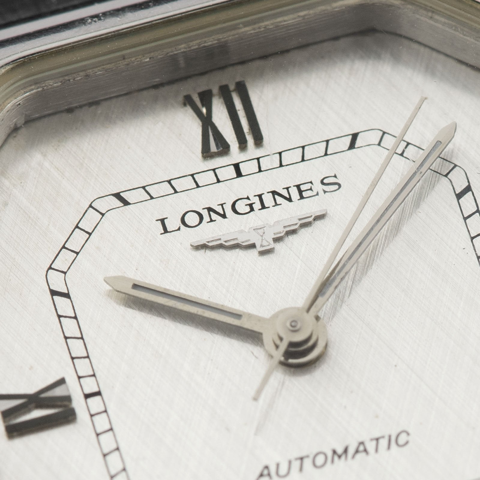 Longines Octagonal Dress Watch Linen Dial Reference 4817 