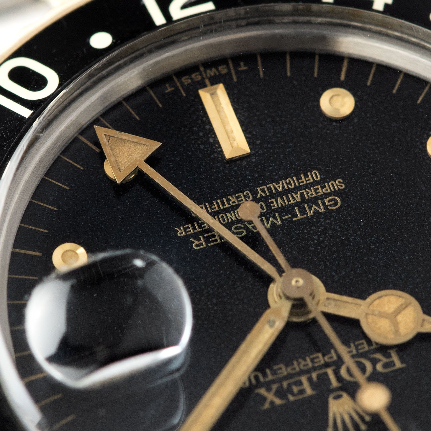 Rolex 16753 Black Nipple Dial GMT Master 