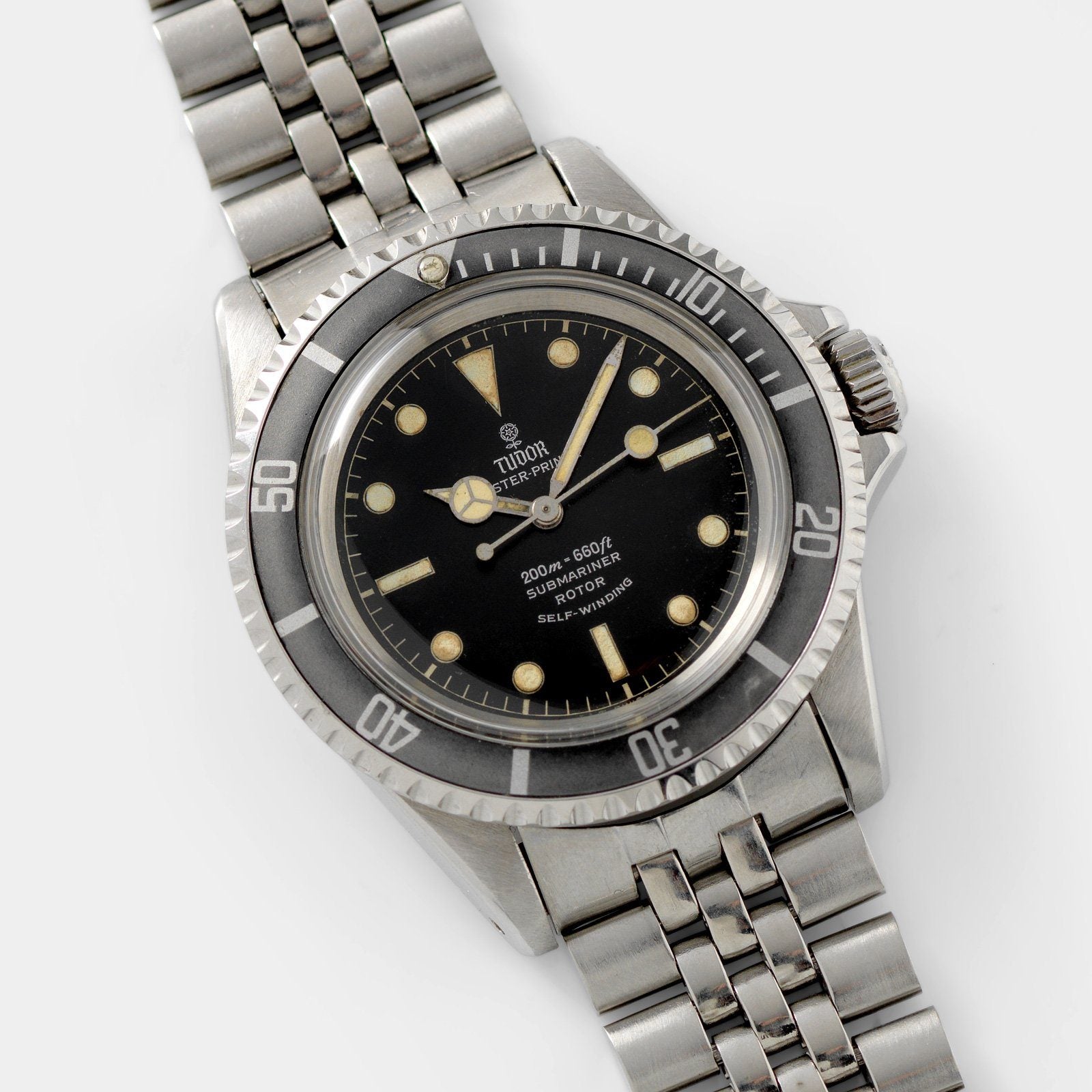Tudor Submariner Ref 7928 Gilt Minute Track Ghost Bezel 40mm steel case