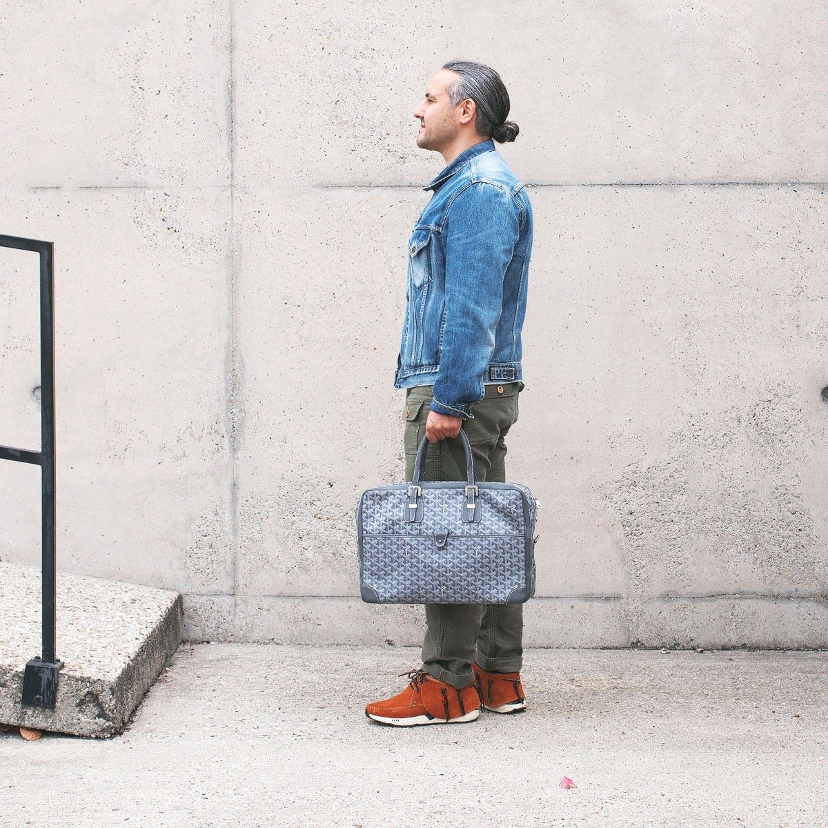 Goyard Ambassador PM Briefcase Grey