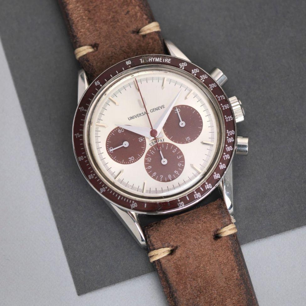 UNIVERSAL GENEVE COMPAX CHRONOGRAPH 884 . 485 BURGUNDY