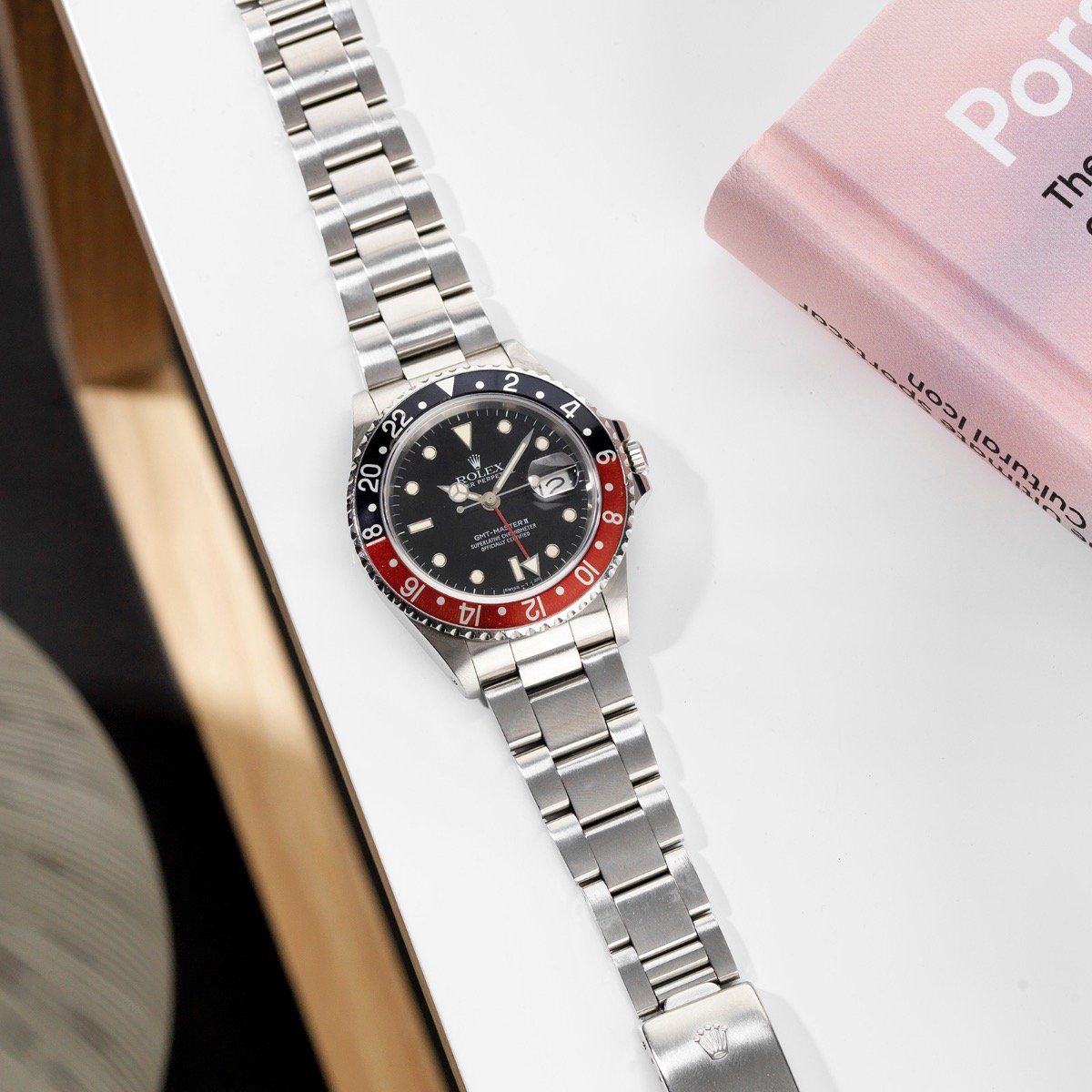 Rolex Gmt Master II Fat Lady No Date Dial 16760 Coke 